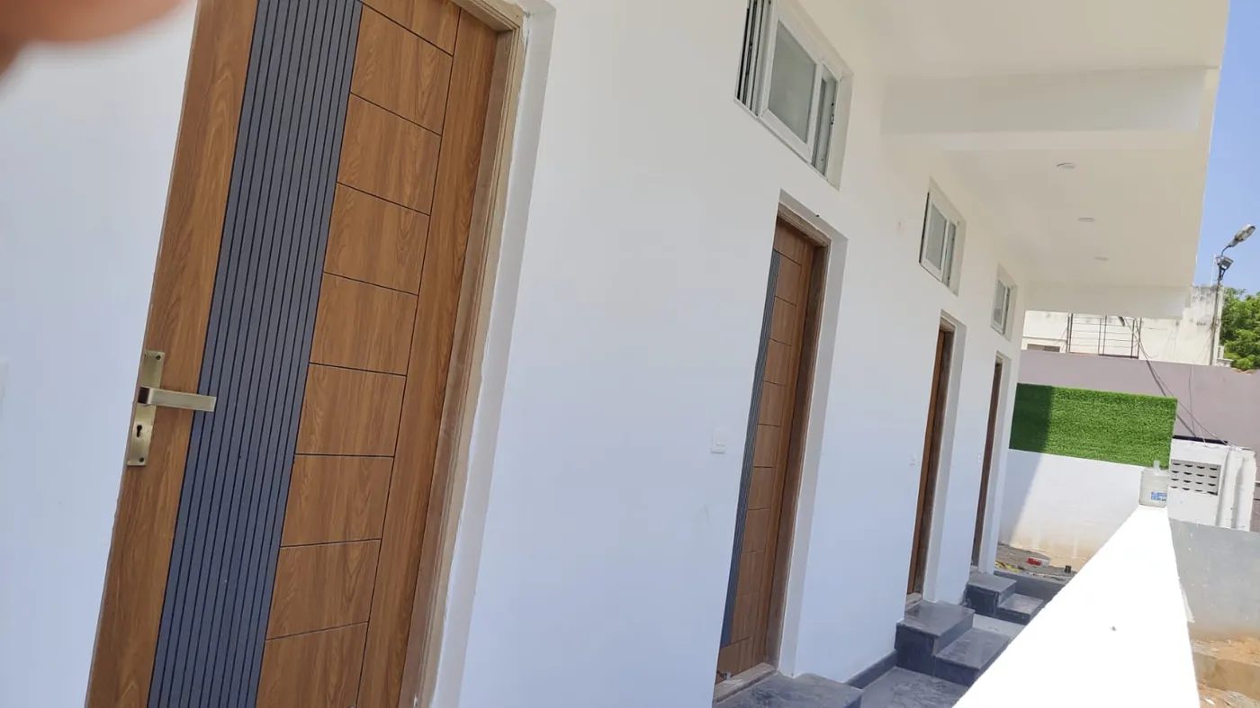 Rooms with wooden doors