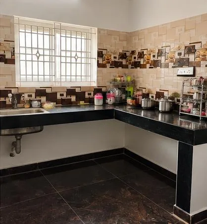 Kitchen at Nilaa Stay for residents who cook their own food